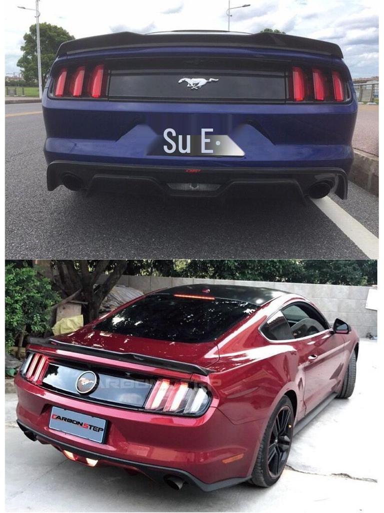 15-22 Mustang Rear Spoiler: Modified Fixed Wing & No-Drill Diffuser