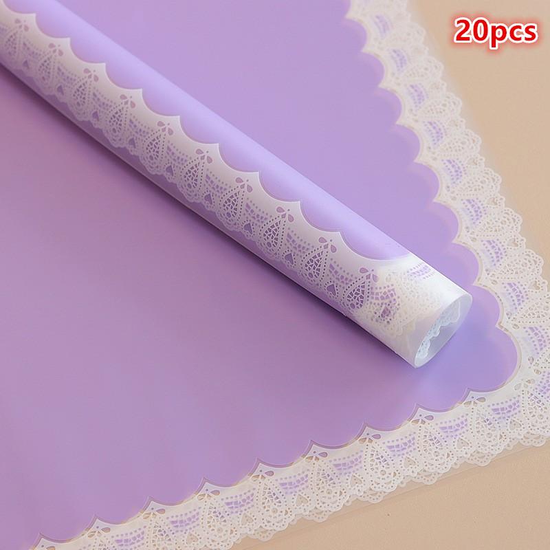 20Sheets Durable Flower Gift Wrapping Paper Waterproof Plastic Ideal for DIY Bouquets and Events