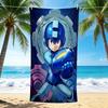 1Pc Mega Man Robot Battle Beach Towel, Quick Dry, Multi-Use for Beach Pool Gym Yoga Home Travel, Christmas, Halloween, Xmas Gift M929191