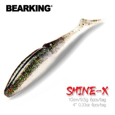 BEARKING Good Fishing Lure Soft Bait Professional Lure 4" 6pcs 10cm/9.5g Quality Carp Artificial Wobblers