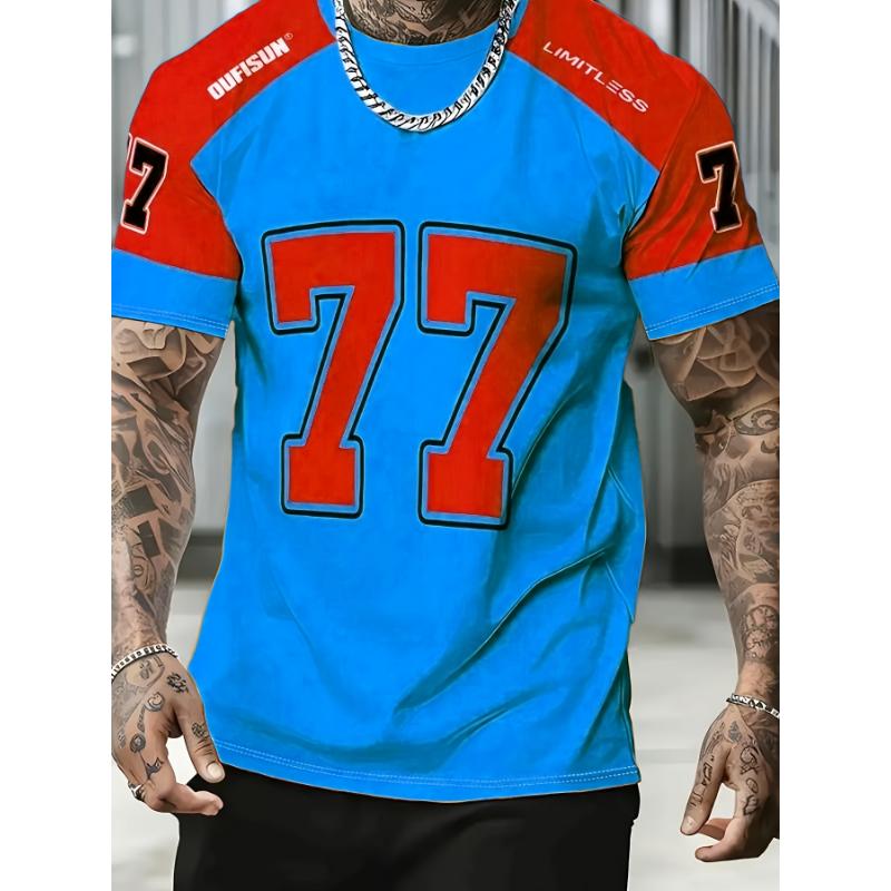 Men'S Summer Creative Fashion 3D Digital Print T-Shirt | Regular Fit, Crew Neck, Slight Stretch Fabric, Street Style
