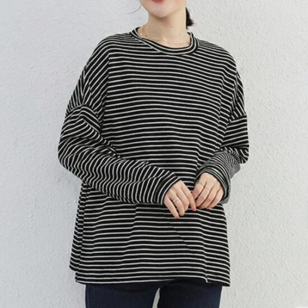 Navava Women STripe Round Neck Long Sleeve T shirT nT3227