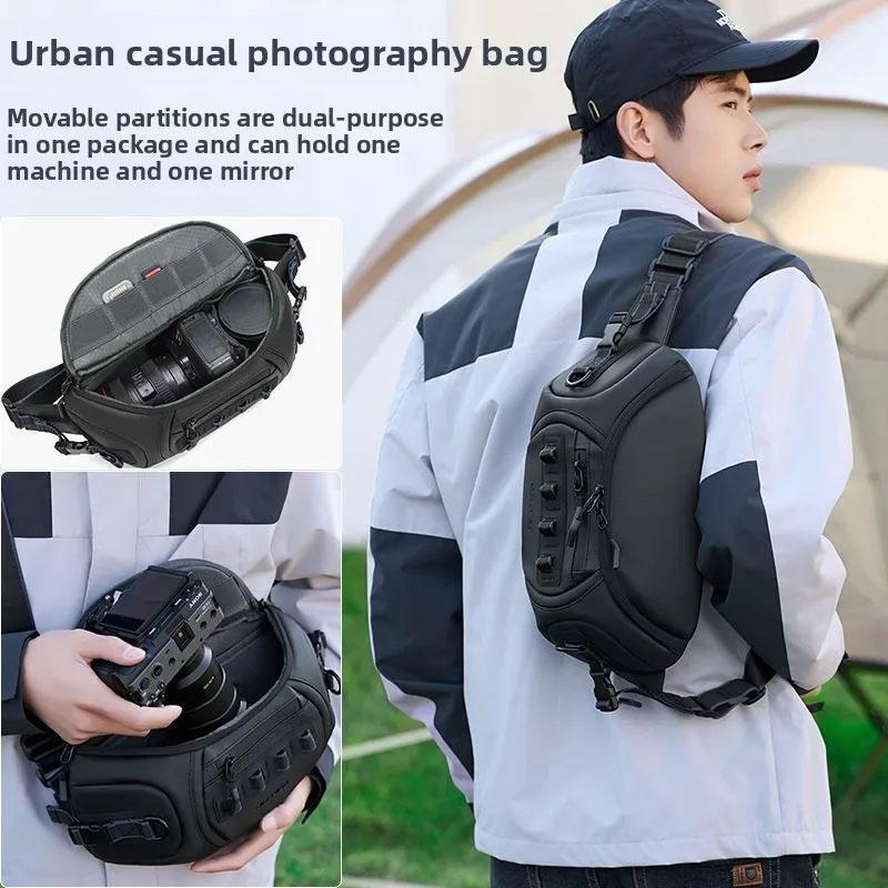 

Camera Chest Bag Multi-purpose Waterproof For Dslr Mirrorless Cameras Lens Outdoor Travel Photography чёрный