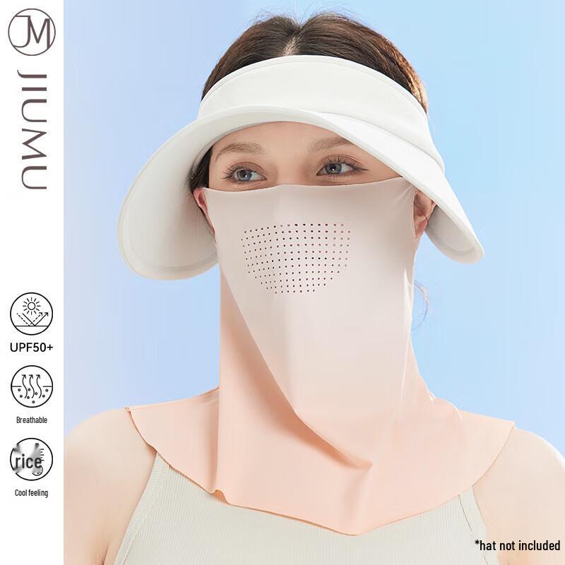 JIUMU Women's Ice Silk Sun Protection Neck Guard Face Mask MM075