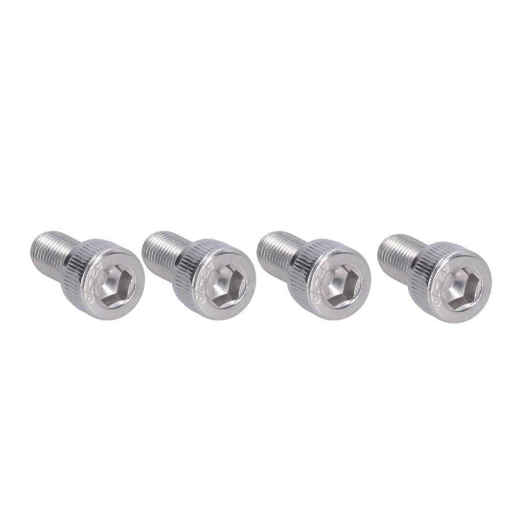 4PCS Stainless Steel Socket Head Cap Screw M10 Thread Size A2-70 Grade Machine Screw Hex Socket Drive 1.25mm Fine Pitch