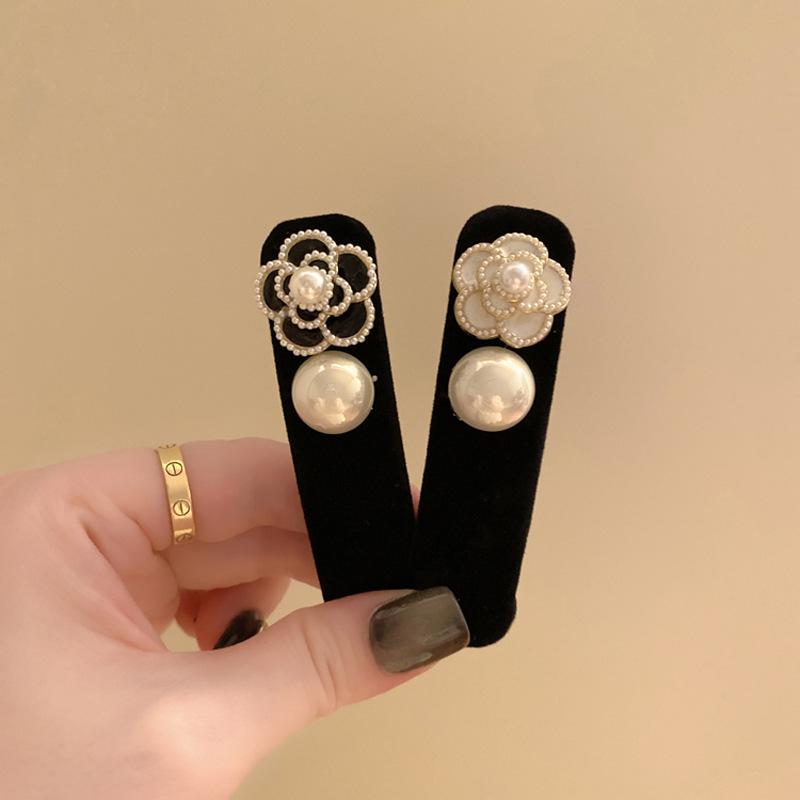 Vintage Gold Camellia Velvet Hair Claw Clips Women Bb Clips Fashion Hairpin Hair Accessories for Girls Female  Korean Style