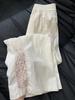 Lace Patchwork Pants Women's Summer Slim Fit Wide Leg Pants Ins Style Photo Color