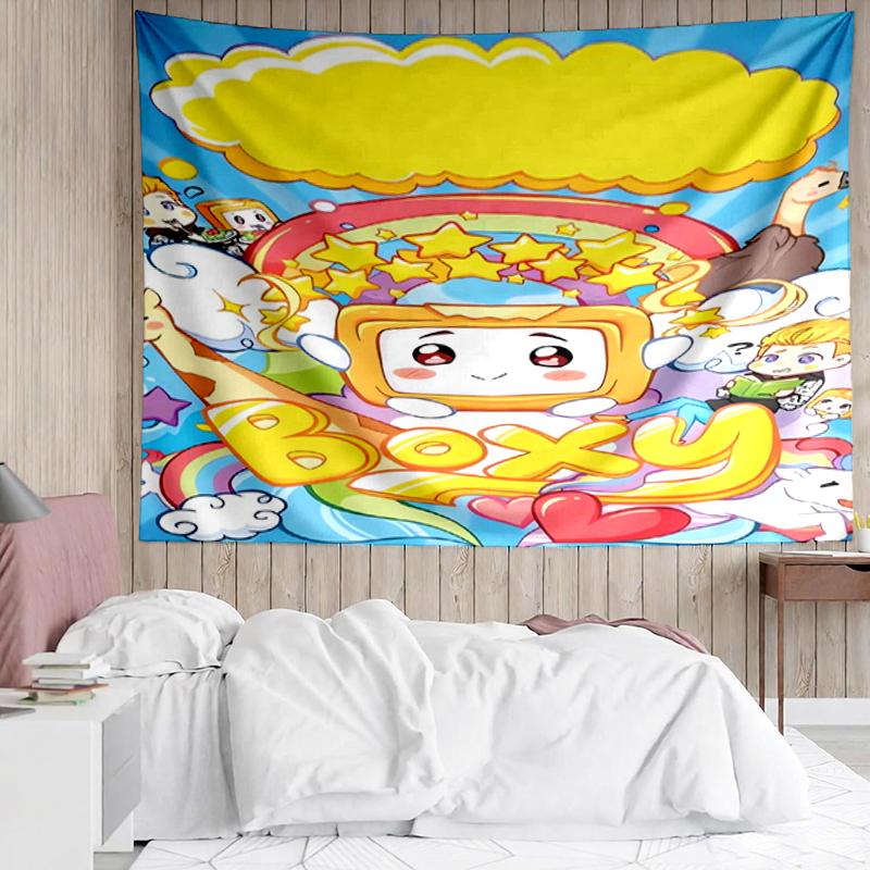 LankyBox Print Tapestry, Backdrop, Easy Setup, Ideal for Bedroom, Office & Living Room, with Aesthetic Wall Hanging Decor.