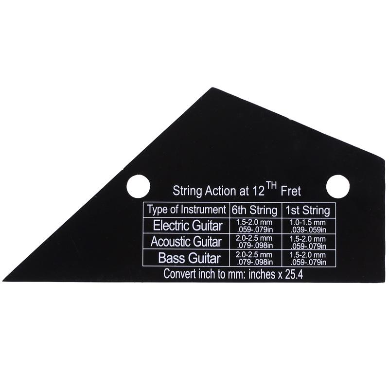 Stainless Steel Guitar Pick Ruler for Electric & Acoustic String Height and Spacing Measurement