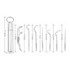 8-teiliges tragbares Edelstahl-Metall-Zahnstocherbeutel-Set, wiederverwendbar, mit Haltern