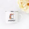 Personalisierte Blumige Initialen Namensbecher Benutzerdefinierter Name Tee Kaffee Heiße Schokolade Tasse Braut Brautjungfer Muttertag Geschenk für Sie