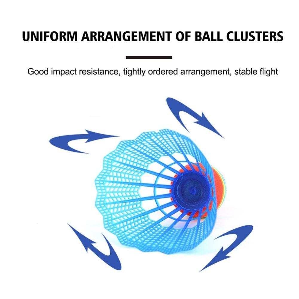 6Pcs EVA Badminton Shuttlecocks Rainbow Ball Head Badminton Trainer Durable Badminton Ball  Outdoor