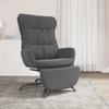 Day and Night - Day and Night Relaxation Armchair with Footrest In Light Gray Fabric