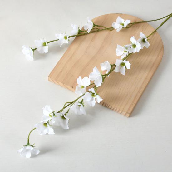 Artificial Crabapple Blossom Stem Realistic Faux Begonia Vine Branch Long Stem Fake Flowers for Spring Summer Indoor Wedding Home Table Centerpiece