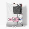 Cute Pink rabbit Series Blanket Cartoon Print Warm Flannel Soft Comfortable Home Travel  Bed Blanket Birthday Couple kids Gift