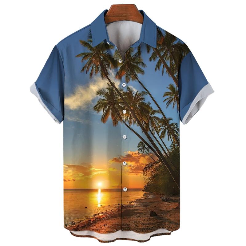 Chemise hawaïenne d'été à manches courtes pour homme, style Y2K, chemise décontractée pour homme, vêtements de mode urbaine pour homme