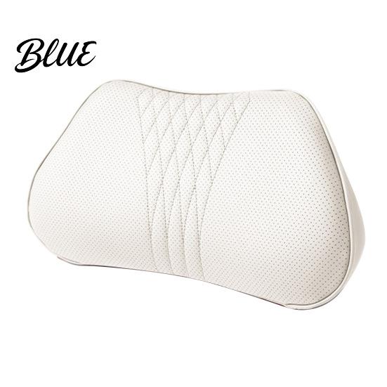 Neck Pain Relief Pillow for Commuting Memory Foam Car Pillow/Backrest Breathable PU Leather Cover with Adjustable Office Chair Headrest Attachment