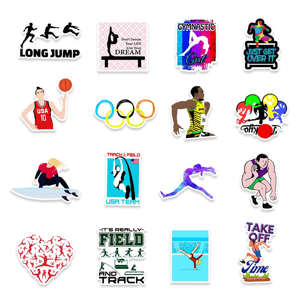 50 Sports Meeting Graffiti Stickers Car Mobile Phone Water Cup Decoration Stickers Waterproof