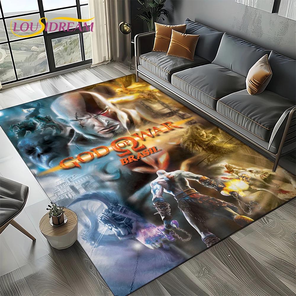 27 Style Kratos God of War Games Cartoon Carpet Rug for Living Room Bedroom Home Sofa Decoration,Kid Area Rug Non-slip Floor Mat