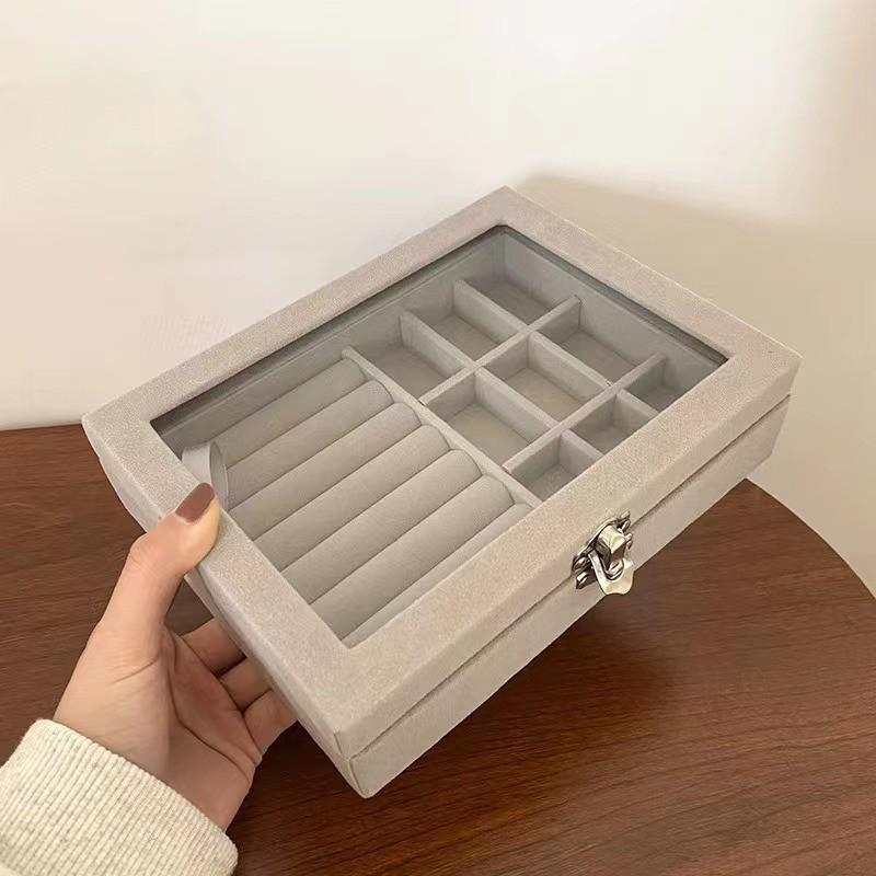 Transparent Acrylic Jewelry Storage Box: Dustproof, Anti-Oxidation Display for Earrings, Studs, Necklaces, and Bracelets.