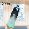 Student Fitness Water Bottle With Large Capacity And Gradient Colors For Travel And Gym
