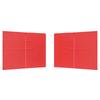 Party Tent Side Panel 2 pcs Red 300 x 195 cm PE and Steel