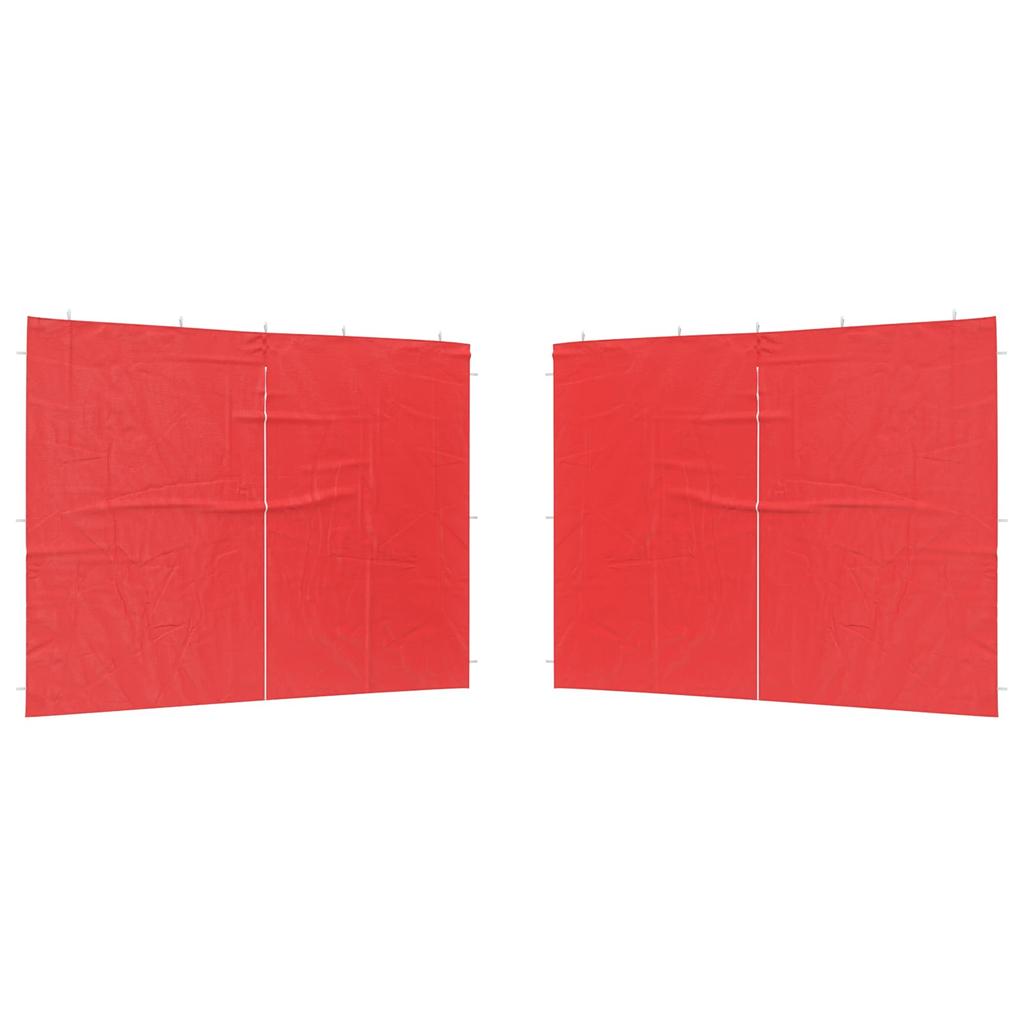 Party Tent Side Panel 2 pcs Red 300 x 195 cm PE and Steel