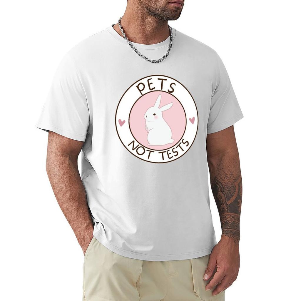 Pets Not Tests Bunny Rabbit Tshirt Fashion Simple Casual Tee Shirt