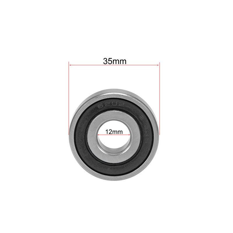 X Autohaux Universal Deep Groove Ball Bearing 6202-12-2RS Double Sealed Chrome Steel Z2 12x35x11mm Lever Bearings Accessories