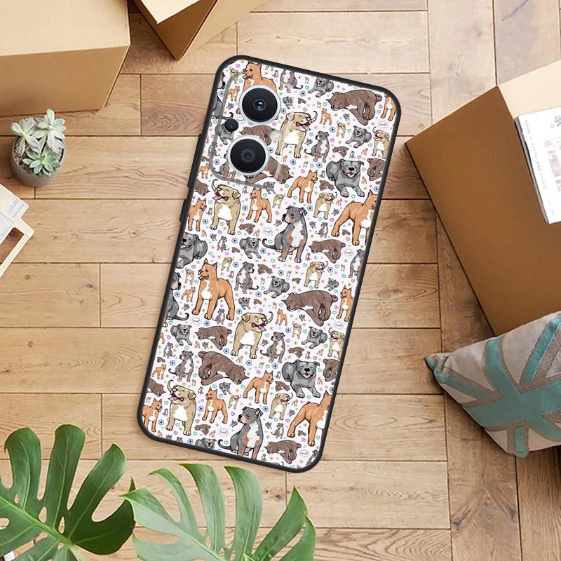 Pitbull Dog Phone Case For OPPO Reno 14 12 11 13 F 10 Pro 8T 8 Lite OPPO Find X9 X8 X6 X5 Pro Back Cover