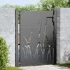 Garden Gate Black 110 X 130 Cm Powder Coated Steel