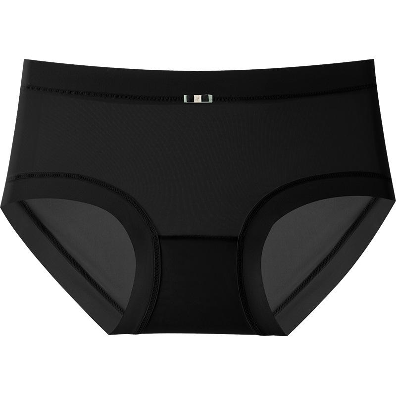 Female Summer Thin Style Pure Cotton Ice Silk Cool Feeling 10A Class Antibacterial Extended Crotch Triangle Briefs
