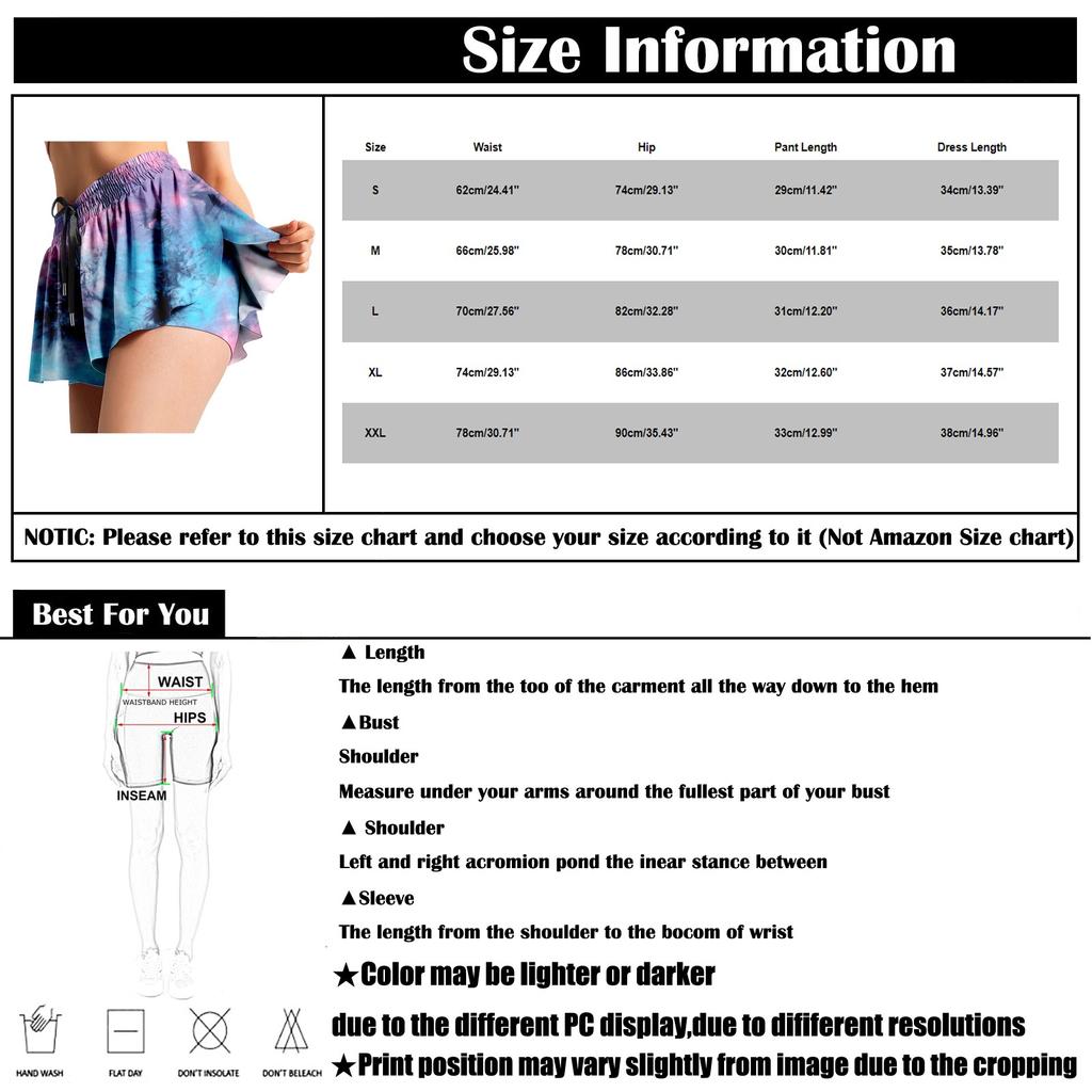 Women's Fake Two Piece Skirt Pants Elastic Waist Yoga Running Sports Skirt Hot Pants