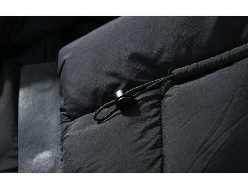 Men's Trendy Winter Hooded Down Jacket: Warm, Thickened, Mid-Length Coat with Stand Collar.