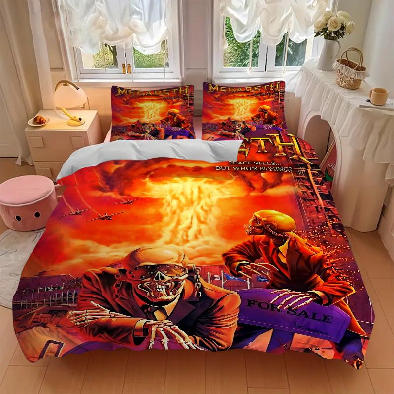 Megadeth Album Cover Art Print 3Pcs Bedding Setduvet Cover With 2 Bedropillowcase Home Birthday Gift
