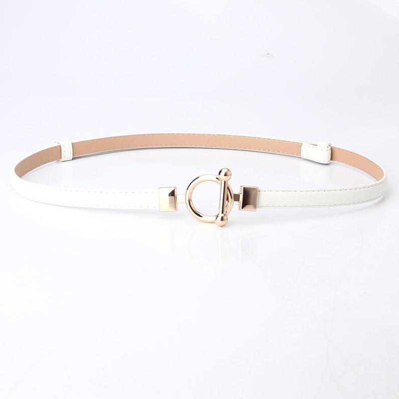 Womens Adjustable Pu Leather Belt With Metal Buckle For Office And Casual Wear