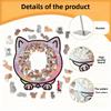 With Cat Silhouette Frame Morandi-colored Cat-shaped Puzzle 135-piece Cut Cat Pieces