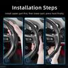 Suitable for Citroen Carbon Fiber Texture Steering Wheel Cover with Segmented Quick-Release Design, Durable Black Accessories for Models Such as C3, C