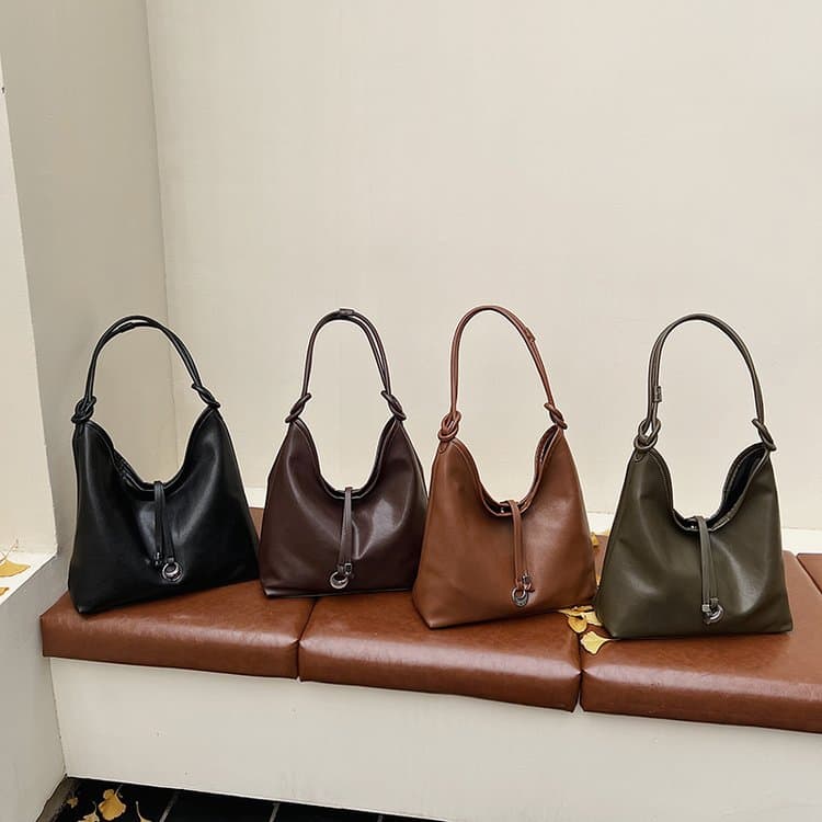 Women's Soft Leather Underarm Bag Handbag