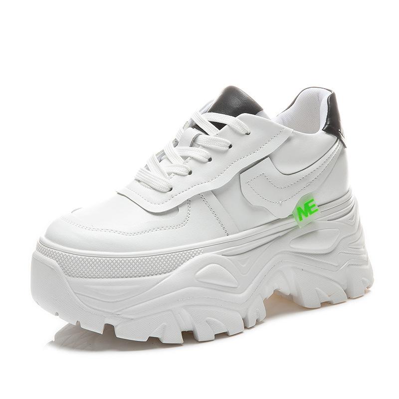 Little white shoe women's 2025 spring and autumn new thick-soled versatile casual muffin sports women's shoes inner height increase dad shoes women