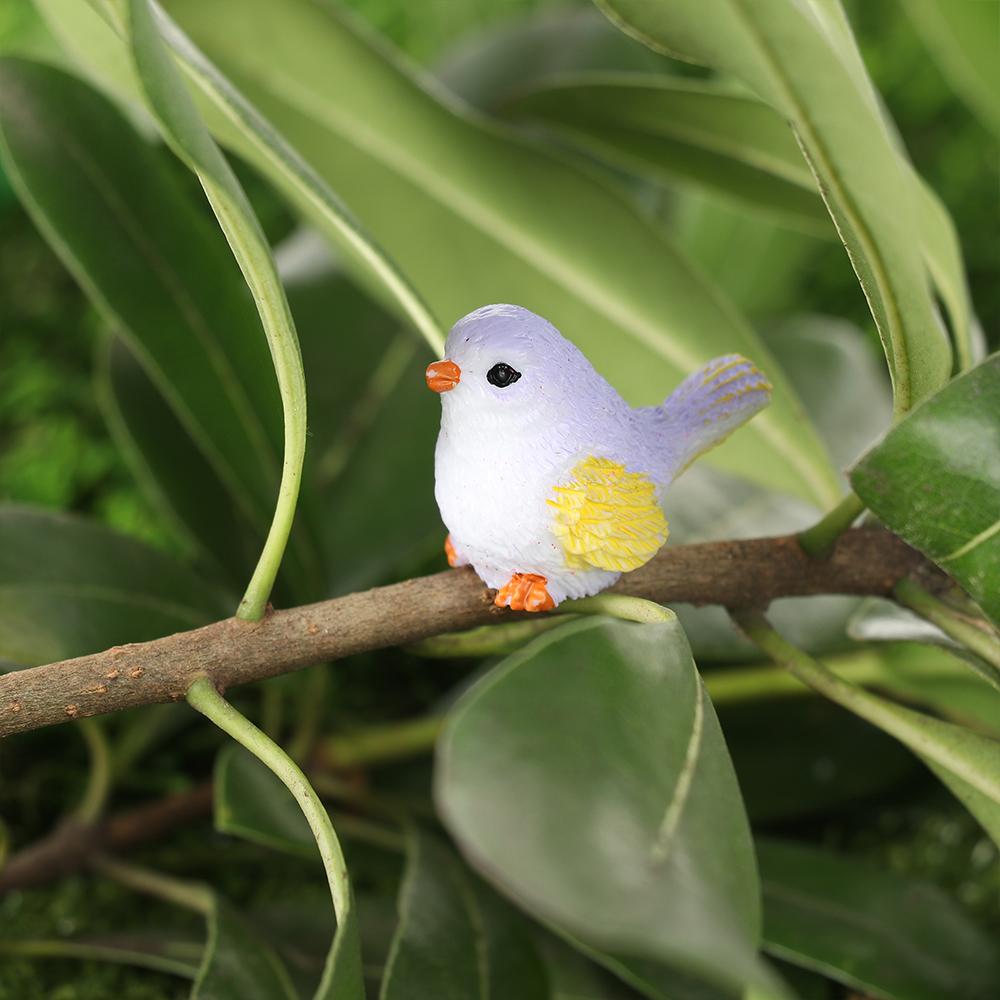 Colorful Miniature Resin Bird Figurines Fairy Garden Decorative Mini Sculpture Micro Landscape Dollhouse Bonsai Landscape Bird