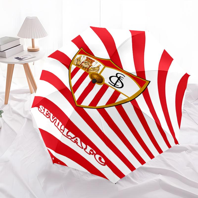 Printed Seville logo Folding Umbrella,Outdoor,Leisure,And Travel Umbrella,Durable Umbrella Fabric,Birthday And Holiday Gift