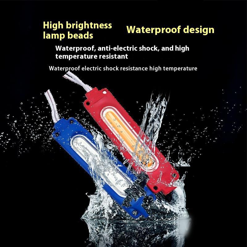 1 Piece 1 To 2 Vehicle Warning Flash Lamp 12V Cob Red Blue Strobe Lights For Car Moto Bike Grille Decor Atmosphere Lighting