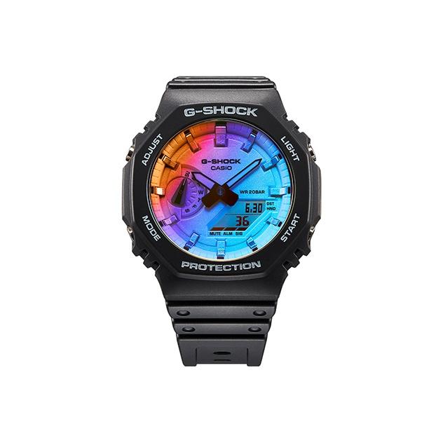 

CASIO Men Liquid Crystal/Analog Dual Display Series Watch GA-2100SR-1APR GA-2100SR-1APR No Gift Box Version