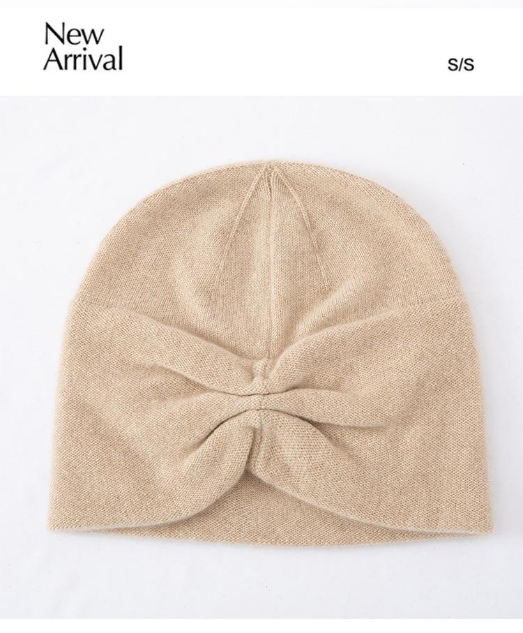Unisex 100% Pure Cashmere Wool Knit Hat for Outdoor Warmth (Autumn/Winter Collection)