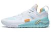 Li Ning Fury Flat Abrasion Resistant Low top Basketball Shoes Men's White Cyan ABFT019-5