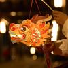 Handmade Dragon Head Lantern Glowing Luminous Handheld Lanterns Cartoon DIY Lantern  Children