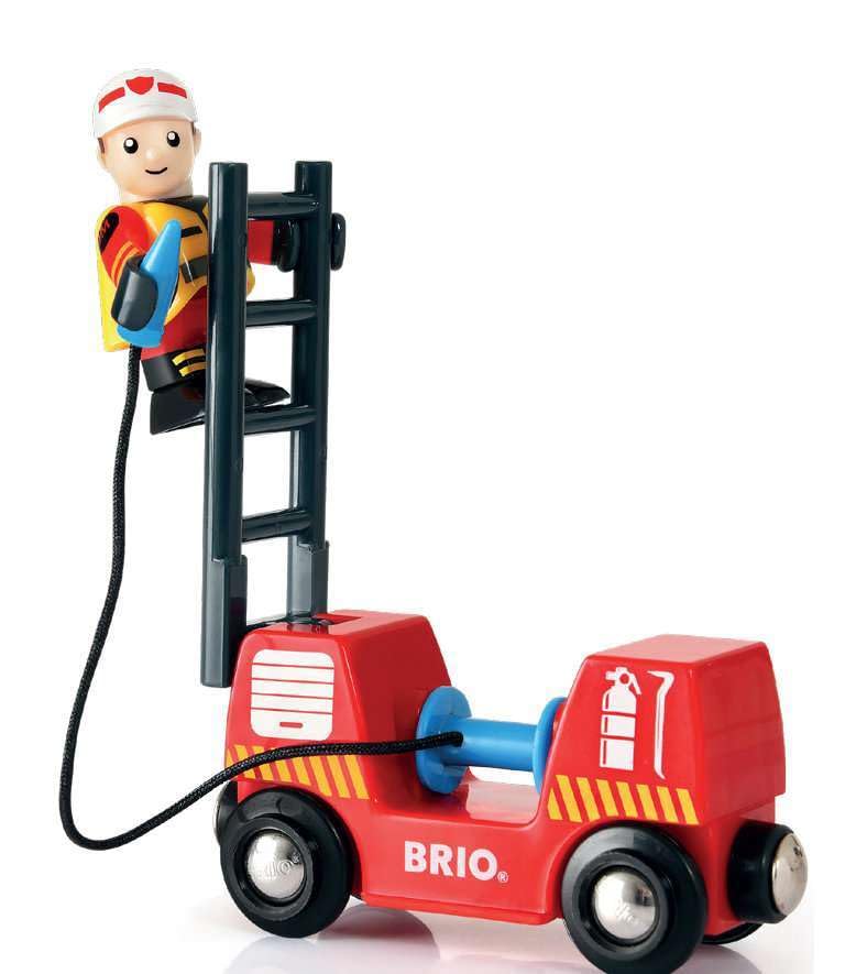 BRIO Fire Rescue Set 33815, for Ages 3 and Up. [Toy, Wooden Toy, Wooden Rail, Rail Set, Gift (Birthday/Christmas)]