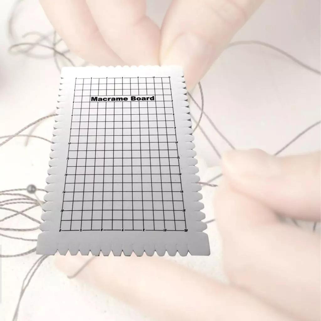 Large Macrame Board Macrame Project Board with Grids Portable Braiding Board 39x29x5cm for Weaving Enthusiasts Crafter