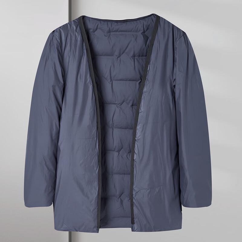 Shanshan Men's Cashmere Wool Blend Down-Lined Business Casual Jacket